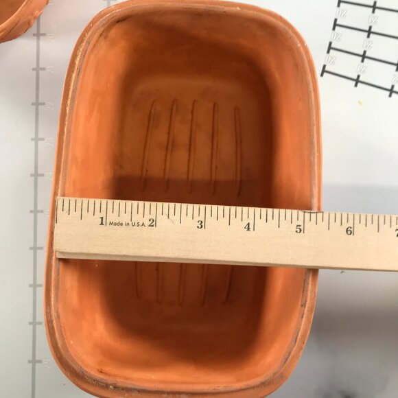 Romertopf Clay Roaster Pan Dish Covered Clay Bay Germany Made Bread - Picture 9 of 9
